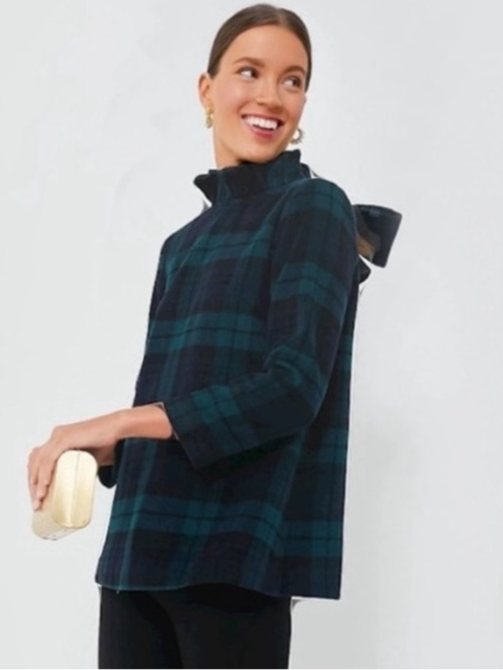 Tuckernuck Blackwatch Faye Plaid Blouse Size Small
